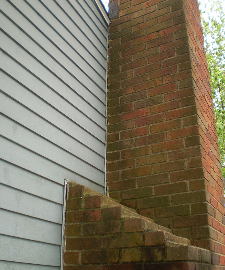 Leaning chimney repair