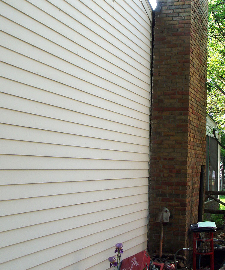 Leaning chimney